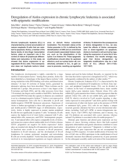 Deregulation of Aiolos expression in chronic lymphocytic leukemia