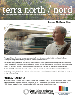 terra north / nord - Greater Sudbury Public Library