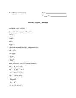 Basic Math Review PPT