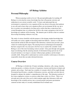 AP Biology - Anaheim HS