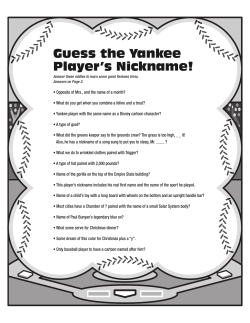 Guess the Yankee Player`s Nickname!