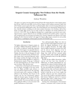 Iroquois Ceramic Iconography - Ontario Archaeological Society