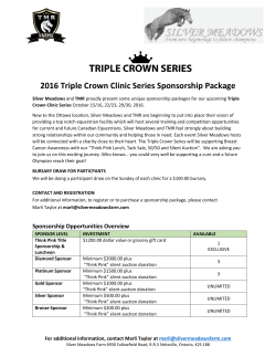 2016 Triple Crown Clinic Series Sponsorship Package