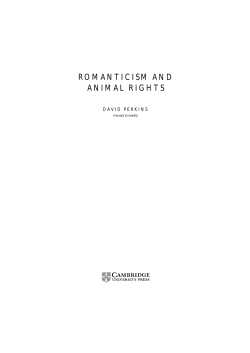 romanticism and animal rights - Assets