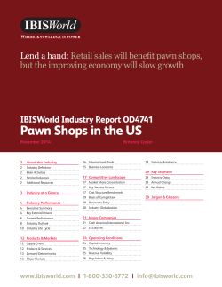OD4741 Pawn Shops Industry Report