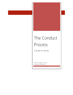 The Conduct Process - Office of Student Conduct