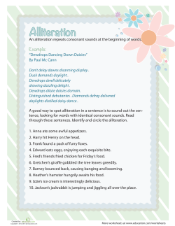 Alliteration