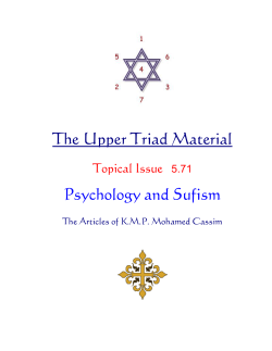 Psychology and Sufism - Upper Triad Association