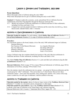 Lesson Title: The Mexican Period 1821-1848 - Porter History