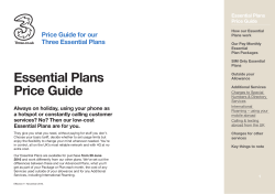 Essential Plans Price Guide