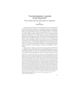 Con discriminaci&oacute;n y represi&oacute;n no hay democracia