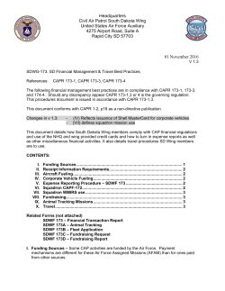 SDWG 173 &ndash; Finance Procedures - South Dakota Wing, Civil Air Patrol
