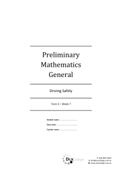 Preliminary Mathematics General