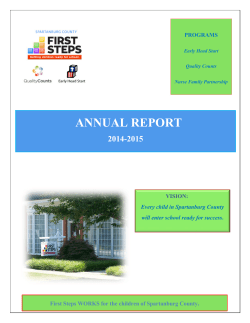 2015 Annual Report - Spartanburg County First Steps