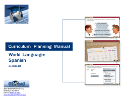A+LS Spanish I A and B Curriculum Planning Manual