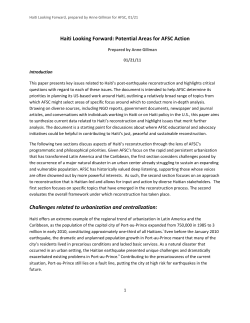 Haiti Looking Forward