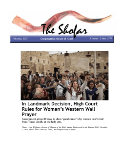 In Landmark Decision, High Court Rules for Women`s Western Wall