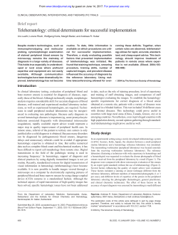 Telehematology: critical determinants for successful