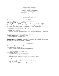 Garden CV 4-14-17 - Seattle University School of Law