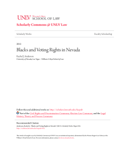 Blacks and Voting Rights in Nevada