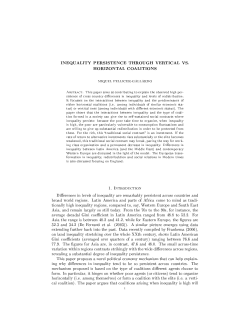 INEQUALITY PERSISTENCE THROUGH VERTICAL VS