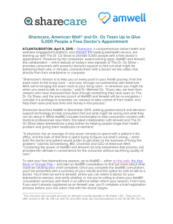 Sharecare, American Well® and Dr. Oz Team Up to Give 5,000