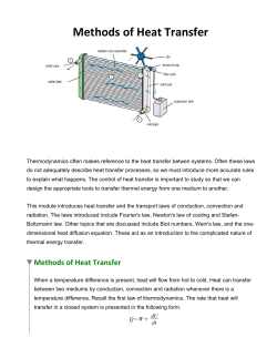 Methods of Heat Transfer