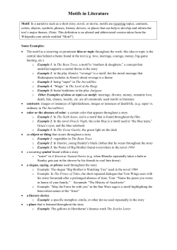 Motifs in Literature