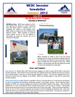 MEDC Investor Newsletter