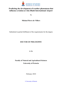 Predicting the development of weather phenomena that influence