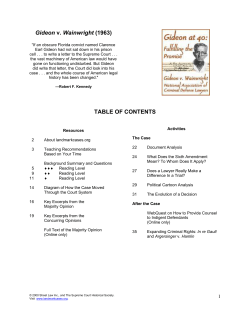 Gideon v. Wainwright (1963) TABLE OF CONTENTS