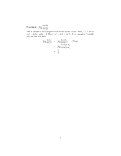 Example: lim x-->0 sin 5x/sin2x