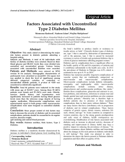 Factors Associated with Uncontrolled Type 2 Diabetes
