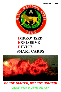 IED Smart Cards - Public Intelligence