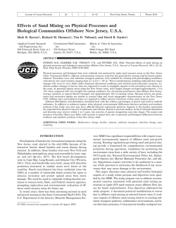 Effects of Sand Mining on Physical Processes and Biological