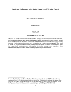 Health and the Economy in the United States, from 1750 to the Present