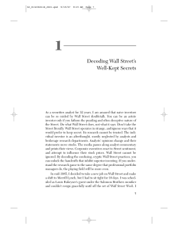 Decoding Wall Street`s Well-Kept Secrets