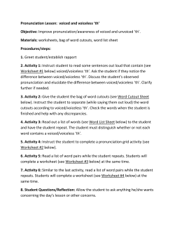 Pronunciation Lesson: voiced and voiceless `th` Objective: Improve