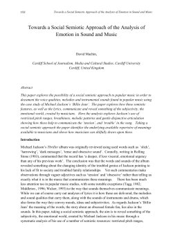 Towards a Social Semiotic Approach of the Analysis of Emotion in