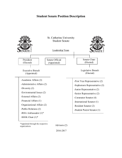 Student Senate Position Description