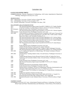 1 Curriculum vitae GAYLE JEANNINE FRITZ