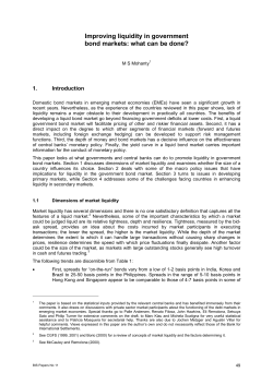 Improving liquidity in government bond markets