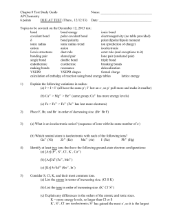 Chapter 8 Test Study Guide Name