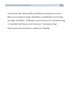 2 2 At the lunch table, Mariana, Billy, and Emma are eating carrot