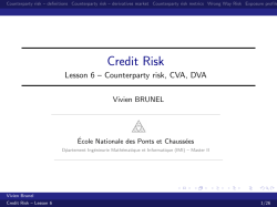 Credit Risk &ndash; Lesson 6