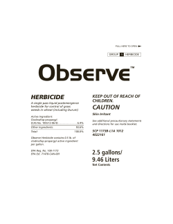HERBICIDE CAUTION 2.5 gallons/ 9.46 Liters