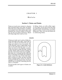 Hoists Section I. Chains and Hooks