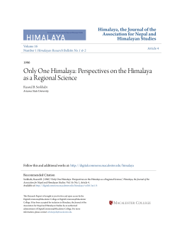 Only One Himalaya - DigitalCommons@Macalester College