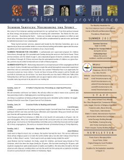 Summer - First Unitarian Church of Providence