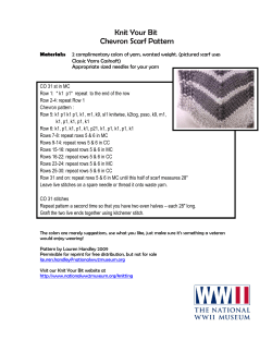 Knit Your Bit Chevron Scarf Pattern